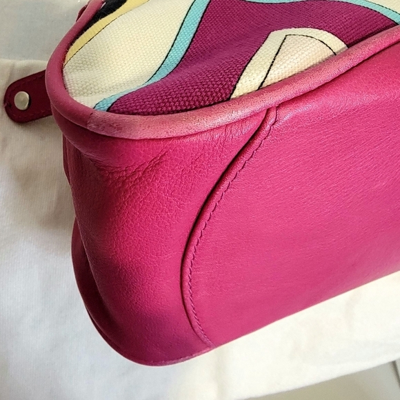 EMILIO PUCCI Fuschia Leather & Fabric Bag - Picture 8 of 15